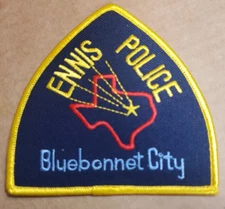 TX Ennis Bluebonnet City Texas Police Patch