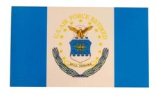 USAF U.S. Air Force Retired Still Serving Decal Bumper Sticker 3" x 4"