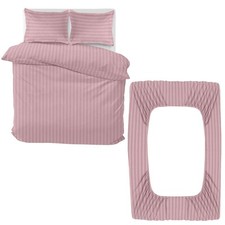 4 Piece Complete Bedding Set Duvet Cover Sets With Fitted Bed Sheet & Pillowcase