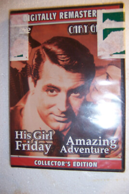His Girl Friday & Amazing Adventure--Double Feature--DVD--BRAND NEW & SEALED