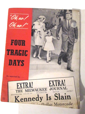 Milwaukee Journal Sentinal Kennedy Slain EXTRA Newspaper Headlines Articles 1963