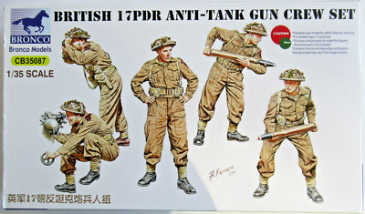 1:35 Bronco Models Bausatz britische  PaK Besatzung Art Nr CB 35087