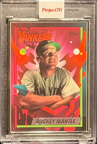 2021 TOPPS PROJECT 70 MICKEY MANTLE #7/51 ARTIST PROOF  "MANTLE JERSEY NUMBER"