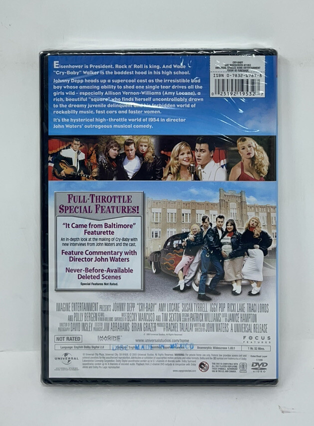 Cry-Baby Director's Cut Widescreen DVD Johnny Depp John