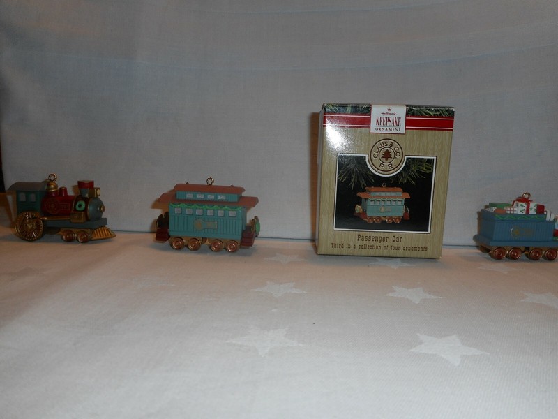 Vtg. Hallmark Keepsake Ornaments 1991 CHRISTMAS TRAIN Set of 3 Claus & Co. R.R.