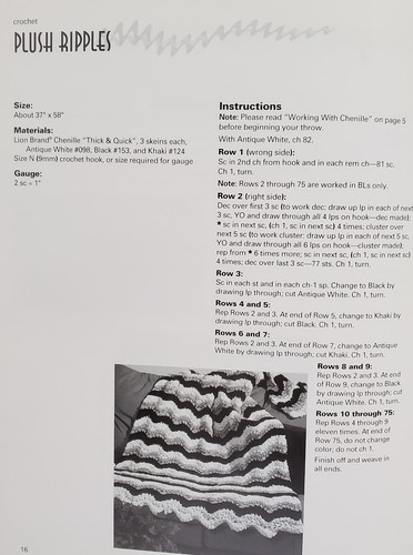 Afghans Chenille Throws Crochet Knit Patterns By American School Of Needlework - Picture 5 of 6