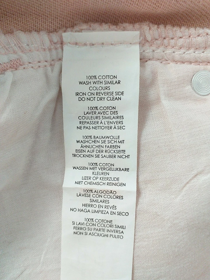 Boohoo Pink Denim Mini Skirt Size 10 Slight Distressed Look - Good Condition  - Image 3 of 4