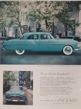 1951 Packard 300 Sedan Color Photo Vintage Print Magazine Advertisement