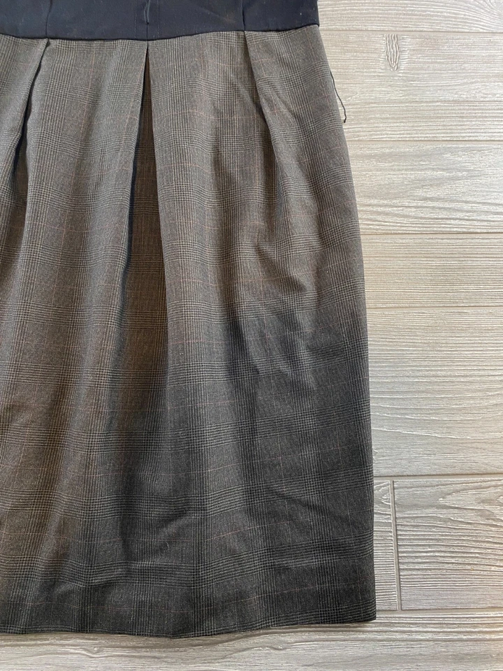 Vestido Vaina CALVIN KLEIN Elastizado Pata de Gallo Estampado Sin Mangas Talla 10 Foto 2 de 4