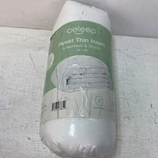 Celeep Thin Duvet Insert 86 x 86 Inches - White All Season Down Alternative C...