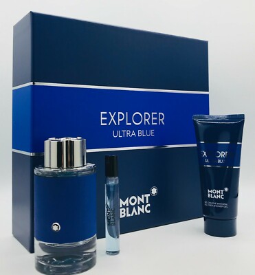 Mont Blanc Explorer Ultra Blue 3pc Set Men Parfum Spray oz - Main Image
