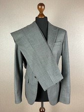 Dsquared2 Tokyo Men's Gray Virgin Wool One Button Suit Size 46 Made in Italy