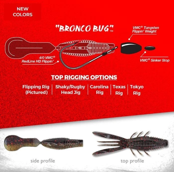 Crush City Bronco Bug 4" Tilapia Magic - 6只装 — 第 2/4 张图片