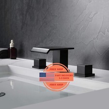 Grifo para lavabo de ba o moderno de lat n macizo con cascada, 3 orificios y 2 m