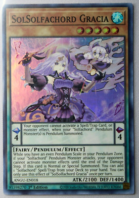 SolSolfachord Gracia ANGU-EN018 1st Ed (SR) Ancient Guardians NEW