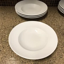(4) Rosenthal Group 10" White Rimmed Pasta Bowls: Chef Series