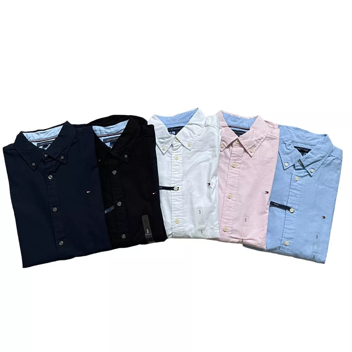 NWT Tommy Hilfiger Men s Custom Fit Essential Stretch Solid Oxford Shirt All Siz