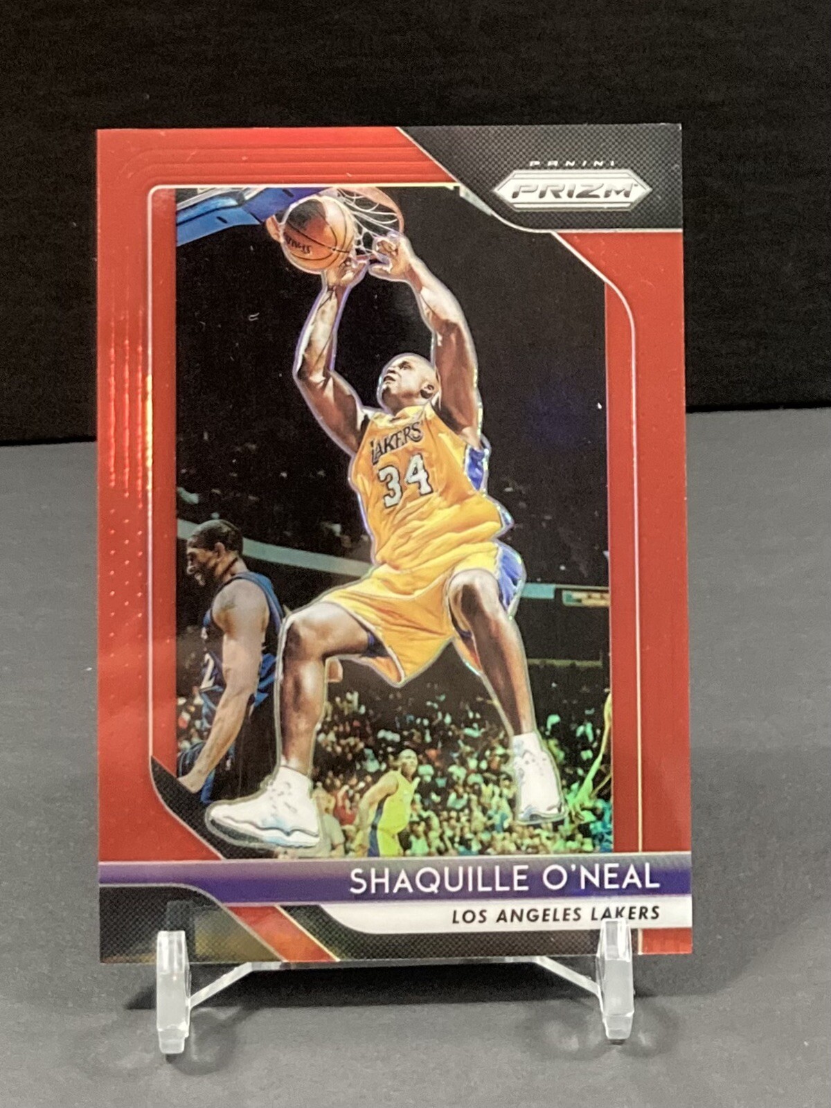2018-19 Panini Prizm Shaquille O’Neal Red Prizm #116/299 SP Lakers HOF