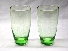 Tag Ltd Bubble Glassware - 6" Iced Tea Beverage Glass Tumbler - EUC Pair Of 2