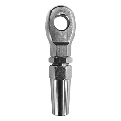 8mm EDELSTAHL SWAGELESS EYE TERMINAL Marine Draht Seil Takelage Yacht Boot