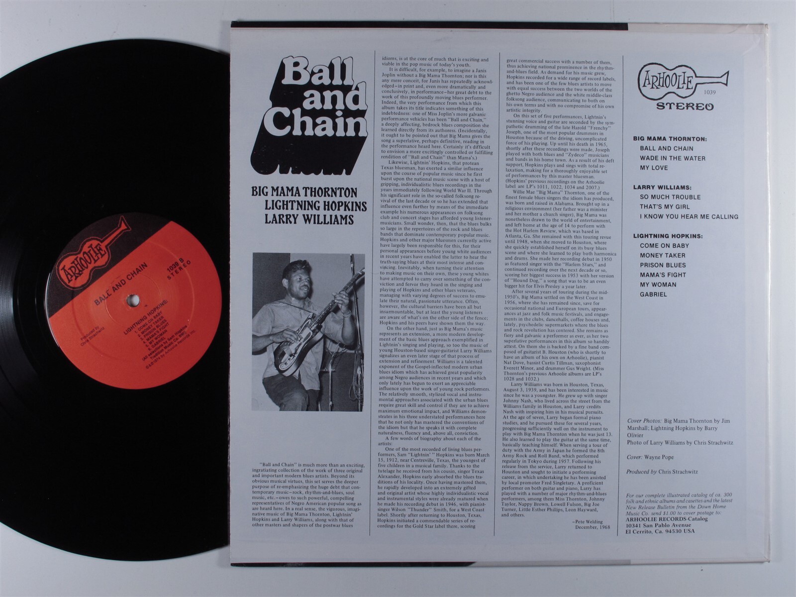 BIG MAMA THORNTON Ball And Chain ARHOOLIE LP VG++ a eBay