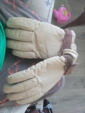 VINTAGE THINSULATE THERMAL INSULATION - Tan - Small Medium Size Gloves