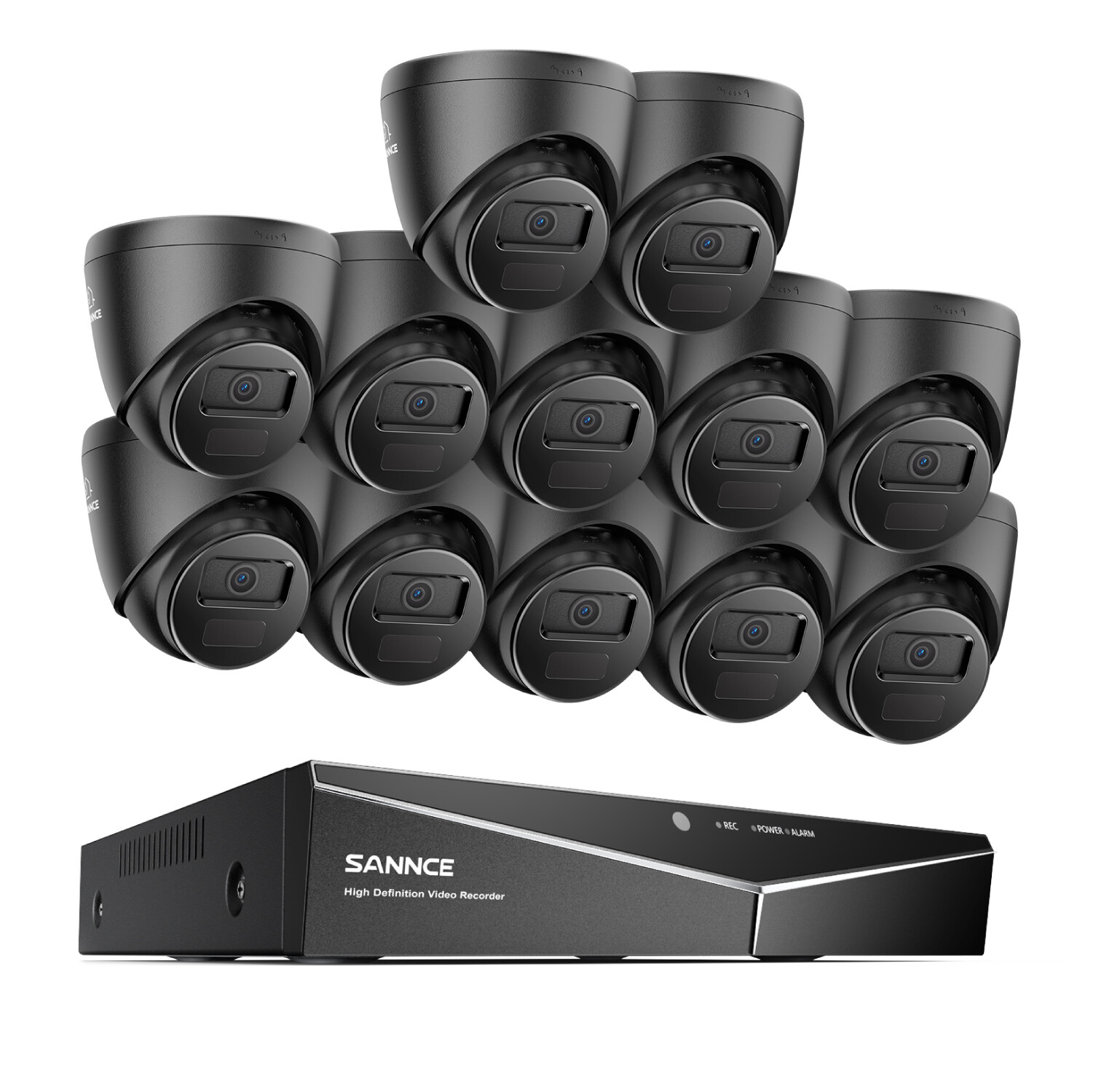 SANNCE 16CH 1080P HDMI 5IN1 DVR Security Camera System Outdoor EXIR Night Vision