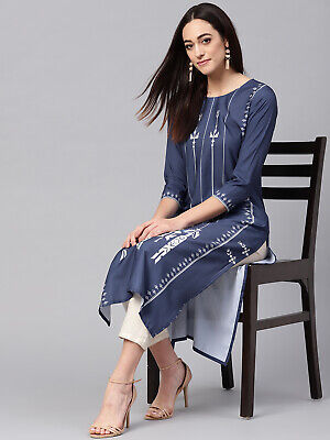 Women’s Pakistani Kurta Indian Kurti Cotton Tunic Top Dress 3XL UK size 20 