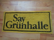 RAR VINTAGE Say GRUNHALLE Lager Pub Bar Bier Handtuch BREWERIANA