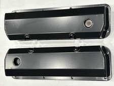 Ford 351 Cleveland Black Tall Aluminum Fabricated Valve Covers