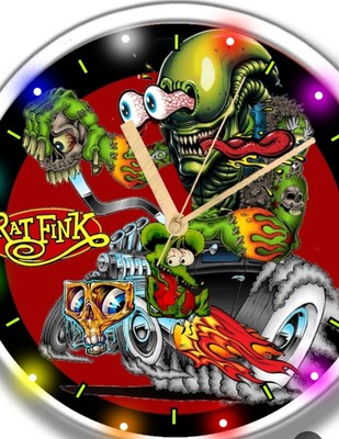 【RAT FINK】LLIC/SPECIAL EDITION Rat Fink And Illegal Alien Fink Led Clock Personalized | eBay