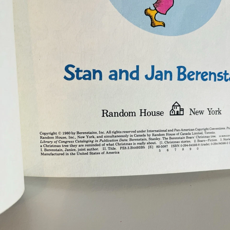 Vintage The Berenstain Bears' Christmas Tree 1980 Paperback Ed Book Random House - Image 3 of 4