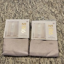 No 918 curtains 54" W x 84" Length Ivory one rod pocket panel linen blend nwt