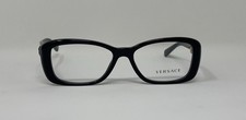 Versace Mod. 3228 GB1 Shiny Black Eyeglasses, Size 52-16-140. Medusa Logo on Arm