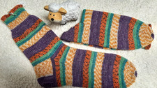 handgestrickte Socken Gr. 39/ 40  mit Strickelastik im Bund aus Opal Sockenwolle