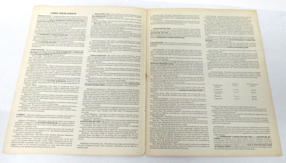 TSR 9029 RARE PINK Advanced D&D Permanent Character Folder & Adventure Log 1979 - Image 3 of 4