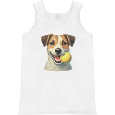 'Jack Russell With Tennis Ball' Adult Vest / Tank Top AV051671
