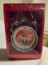 New Coca-Cola Metal Double Twin Bell Quartz Alarm Clock with Official Trademark