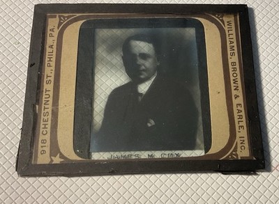 RARE James M. Cox 1920 Presidential Candidate Photo Plate Williams Brown & Earle
