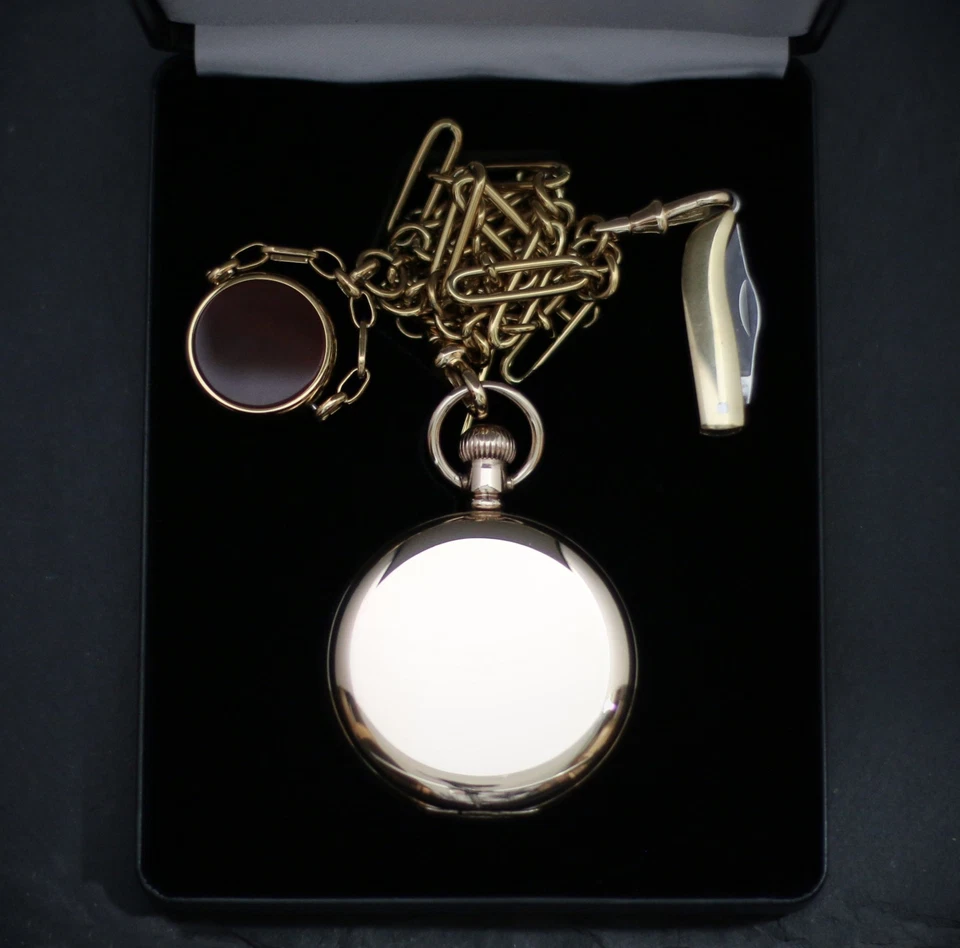 Outstanding Antique Waltham 17J 14k Gold Filled Full Hunter Pocket Watch - Image 3 of 4