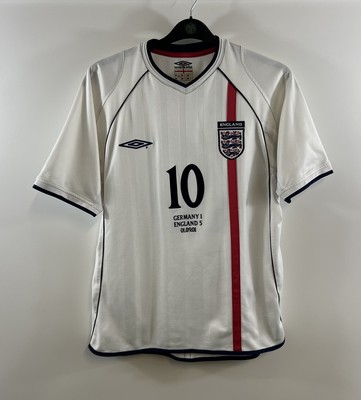 England Owen 10 'Germany 1 England 5' Home Football Shirt 2001/03
