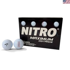 12-Pack Maximum Distance Golf Balls - Aerodynamic, USGA Approved Performance