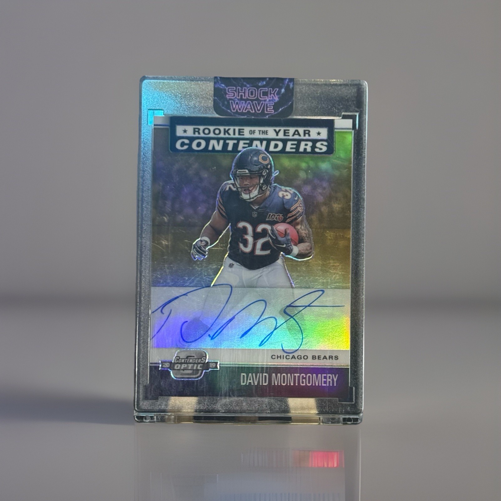 David Montgomery Panini Contenders Optic Rookie of the Year Contenders Autographs #DM Gold