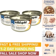 Grain-Free Wet Cat Food - Real Tuna & Mackerel - 3 Can Sample Pack
