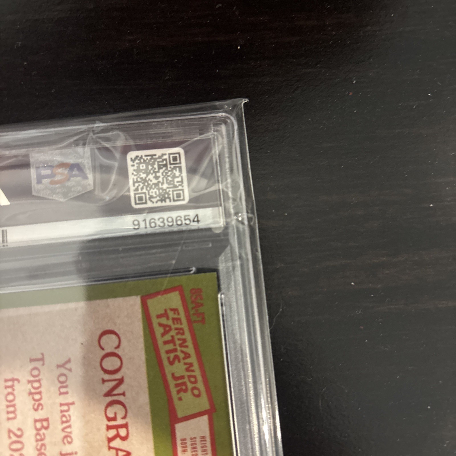 2020 Topps Fernando Tatis Jr. Black 1985 Auto Autograph #/199 Padres PSA 9 Mint view 6