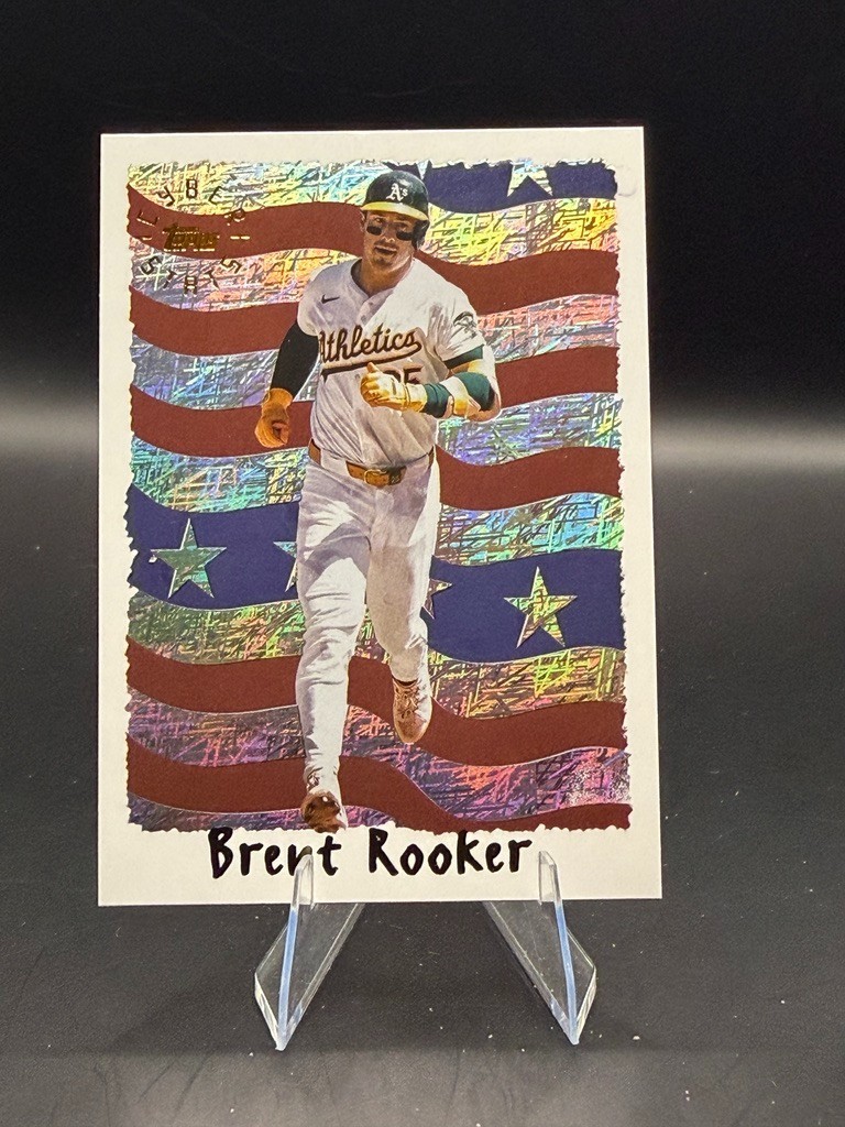 オールスター出場　Brent Rooker 3枚セット(直筆２枚) MLB Brent Rooker 2025 Topps Archives 1995 Cyber Stats Insert #95C-13