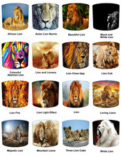 Handmade Lions Wallpaper Ceiling Lampshade Table Lamp shades Pendant Lampshades