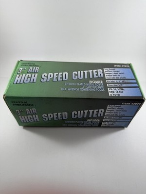 Central Pneumatic 3'' Air High Speed Cutter Grinder Tool w/ Box & Manual