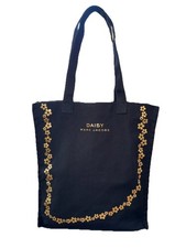 Marc Jacobs Daisy Black Canvas Gold Floral Tote Bag Perfume Gift GWP Carryall