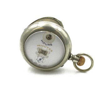 Vintage Jump Hour 18s 15j Open Face Silverode Pocket Watch #WB6176 1